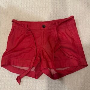 Banana Republic Red Linen Shorts